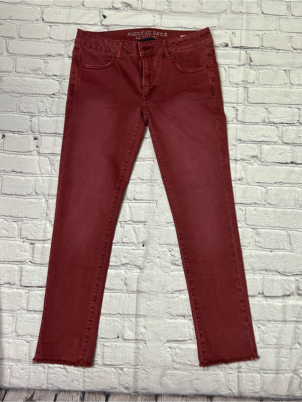 American Eagle Outfitters Wine Red Skinny Jeans